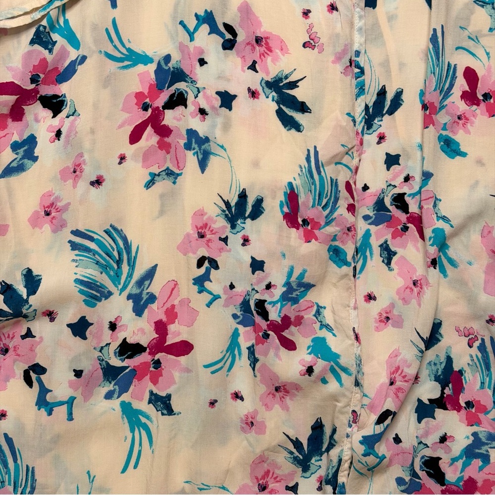 Adore Me 2X Floral Kimono Cardigan Lace Trim Cottagecore Boho Beach Cover Up - Picture 3 of 8